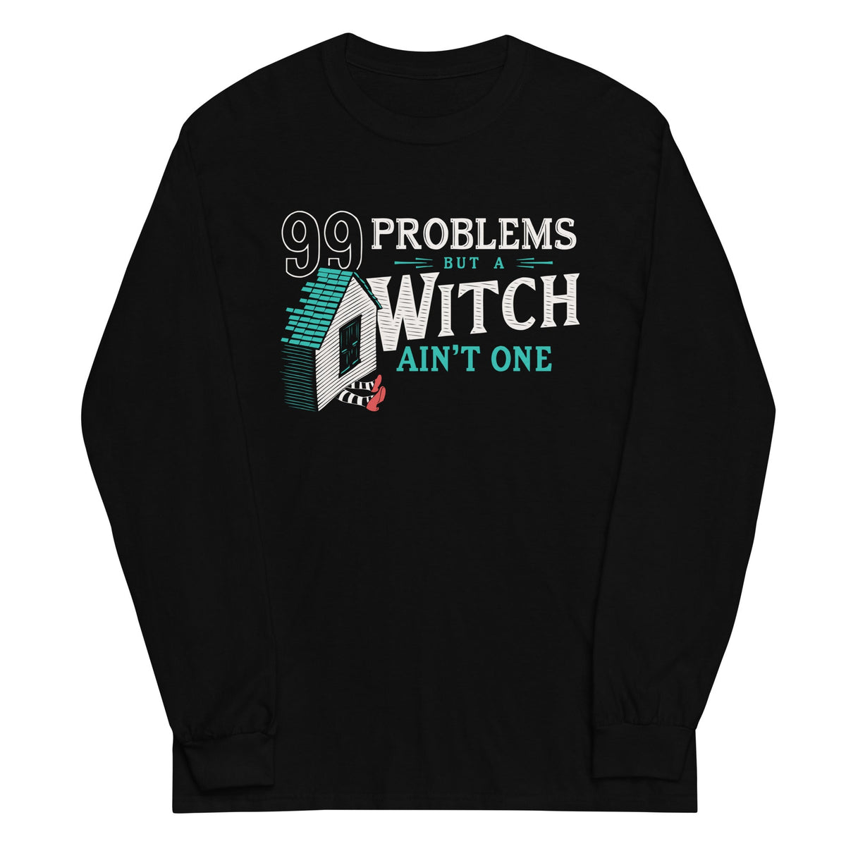 99 Problems But A Witch Ain't One Unisex Long Sleeve Tee product image 2