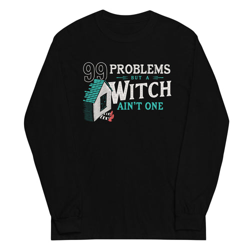 99 Problems But A Witch Ain't One Unisex Long Sleeve Tee product image 2