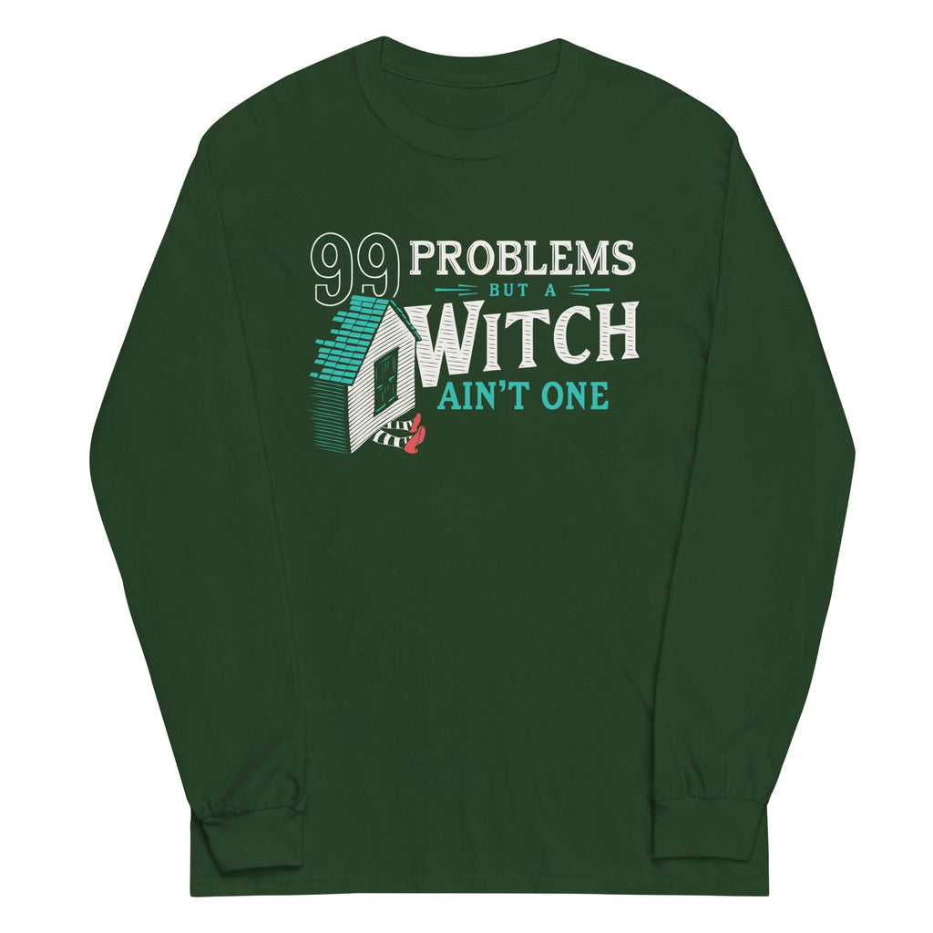 99 Problems But A Witch Ain't One Unisex Long Sleeve Tee product image 4