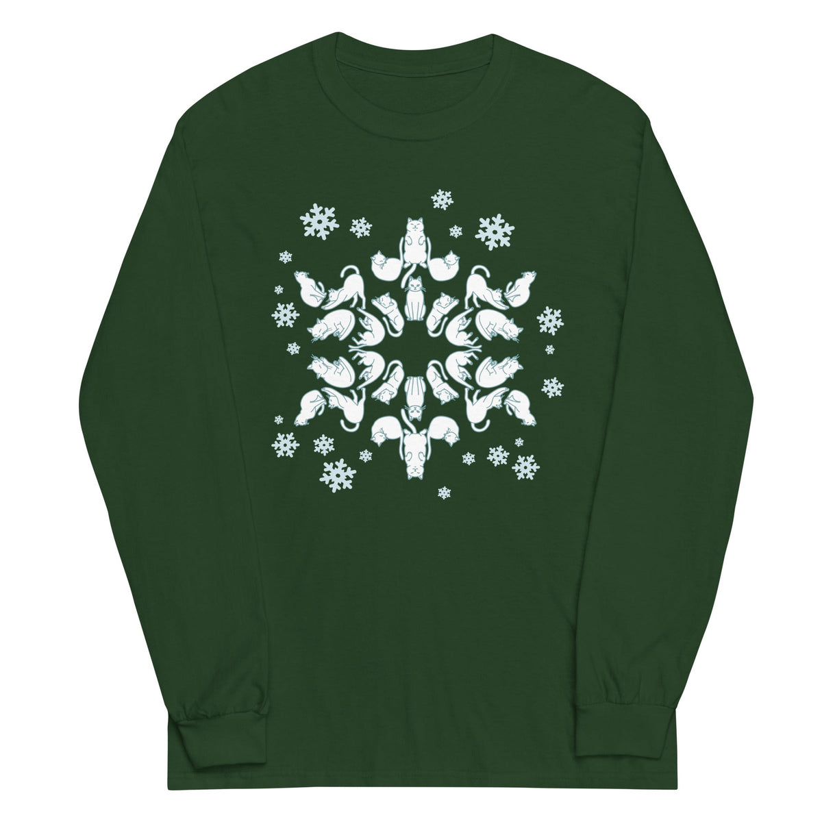 Cat Snowflake Unisex Long Sleeve Tee product image 4