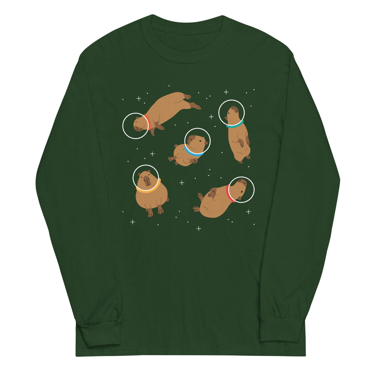 Capybaras In Space Unisex Long Sleeve Tee product image 4