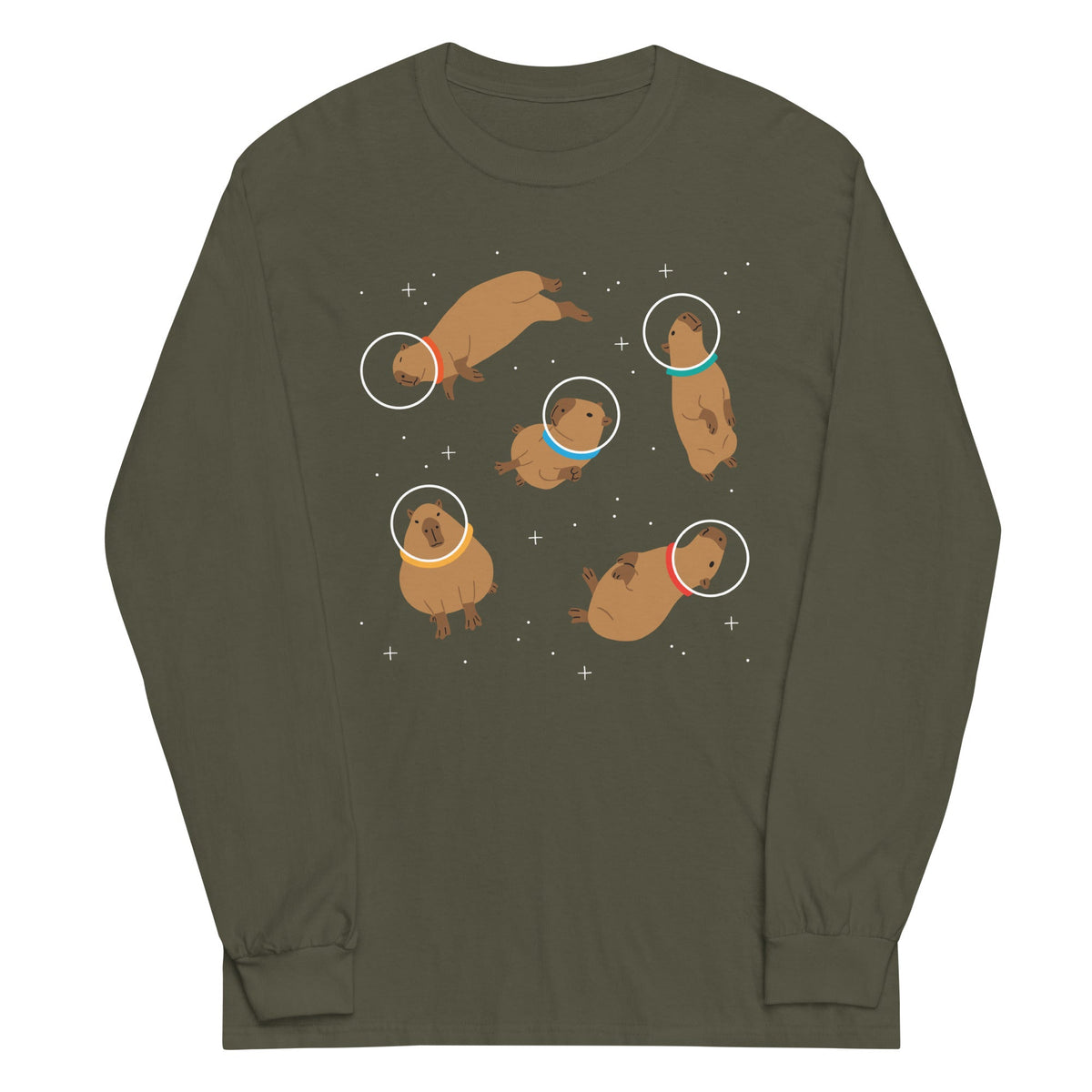 Capybaras In Space Unisex Long Sleeve Tee product image 5