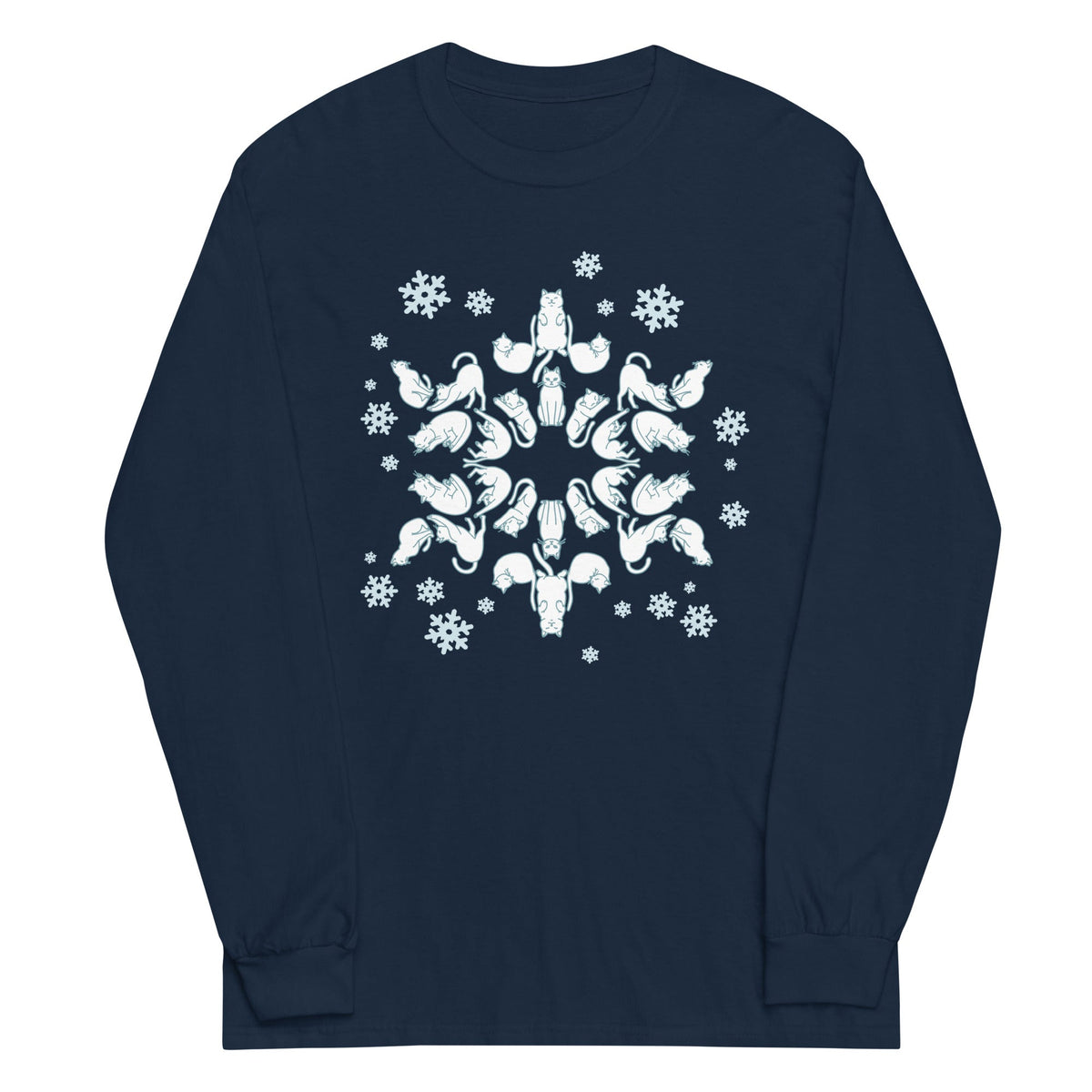 Cat Snowflake Unisex Long Sleeve Tee product image 2