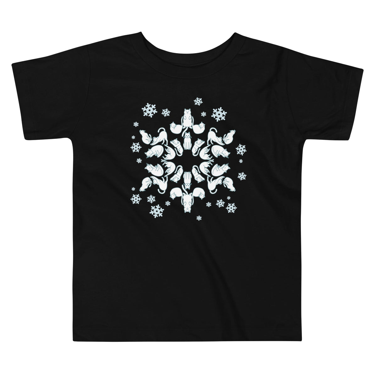 Cat Snowflake Kid's Toddler Tee product image 1