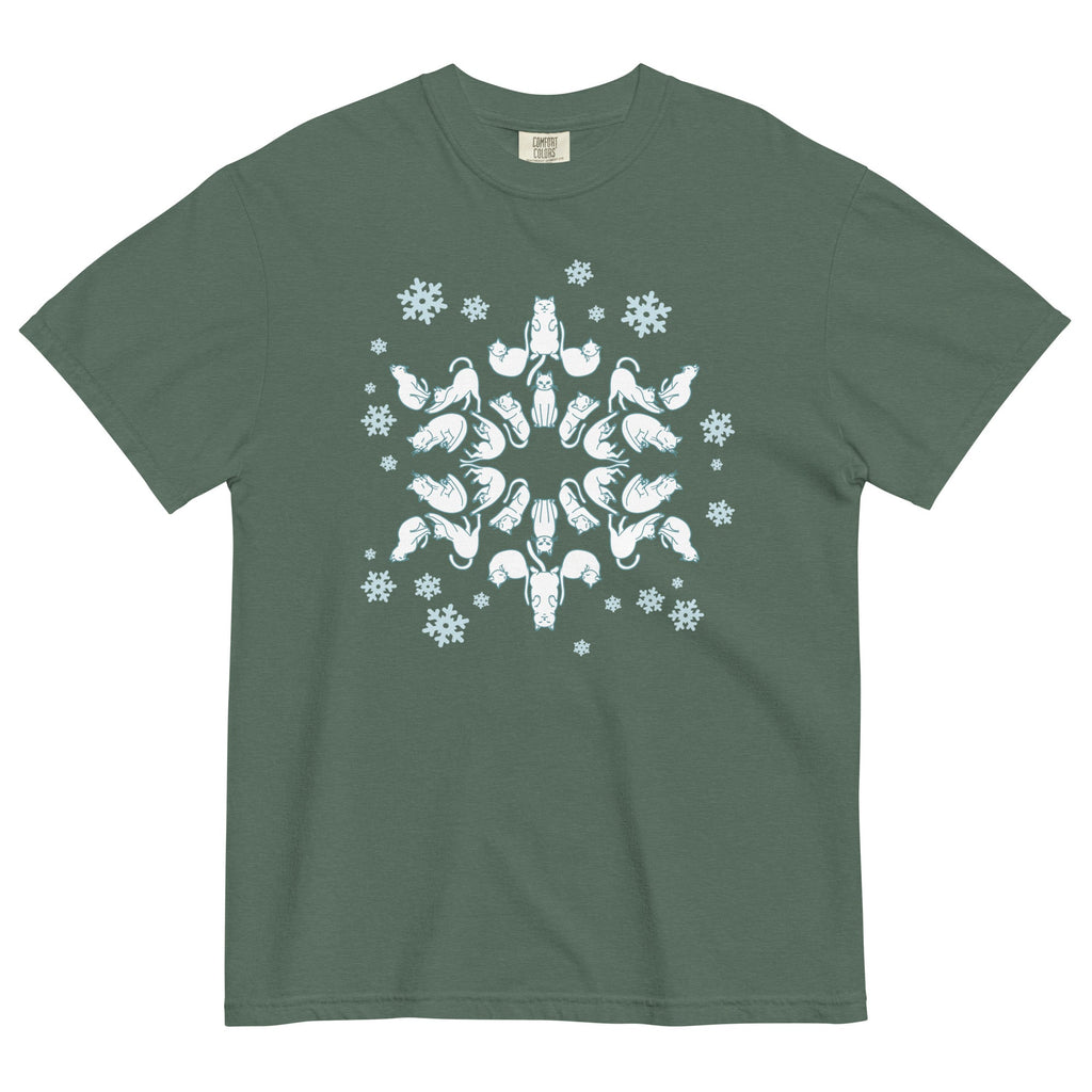 Cat Snowflake Men's Relaxed Fit Tee product image 6
