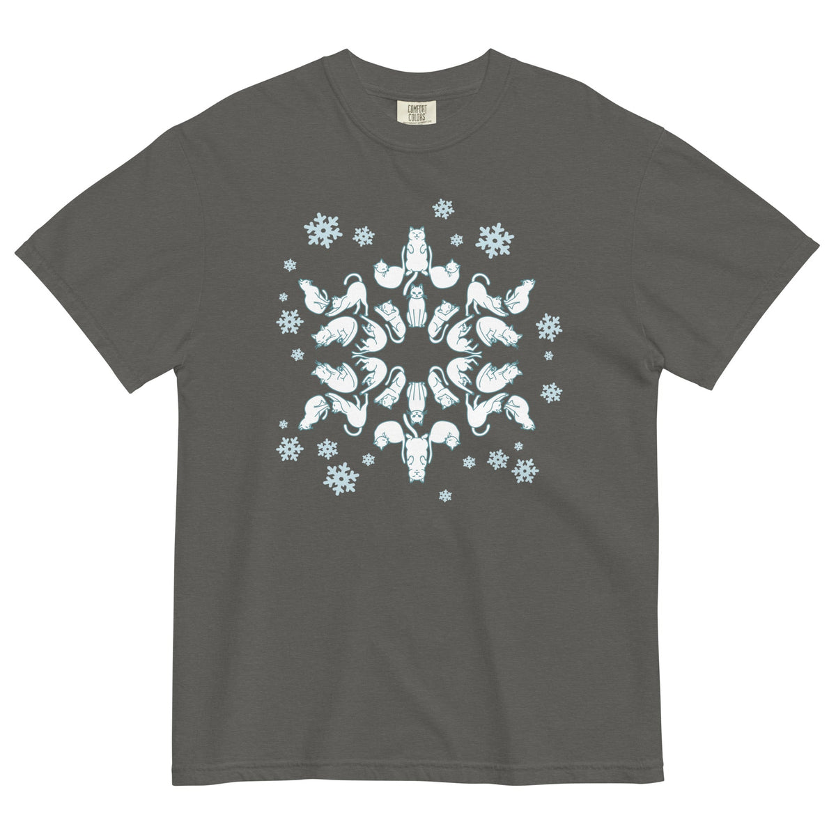 Cat Snowflake Men's Relaxed Fit Tee product image 3