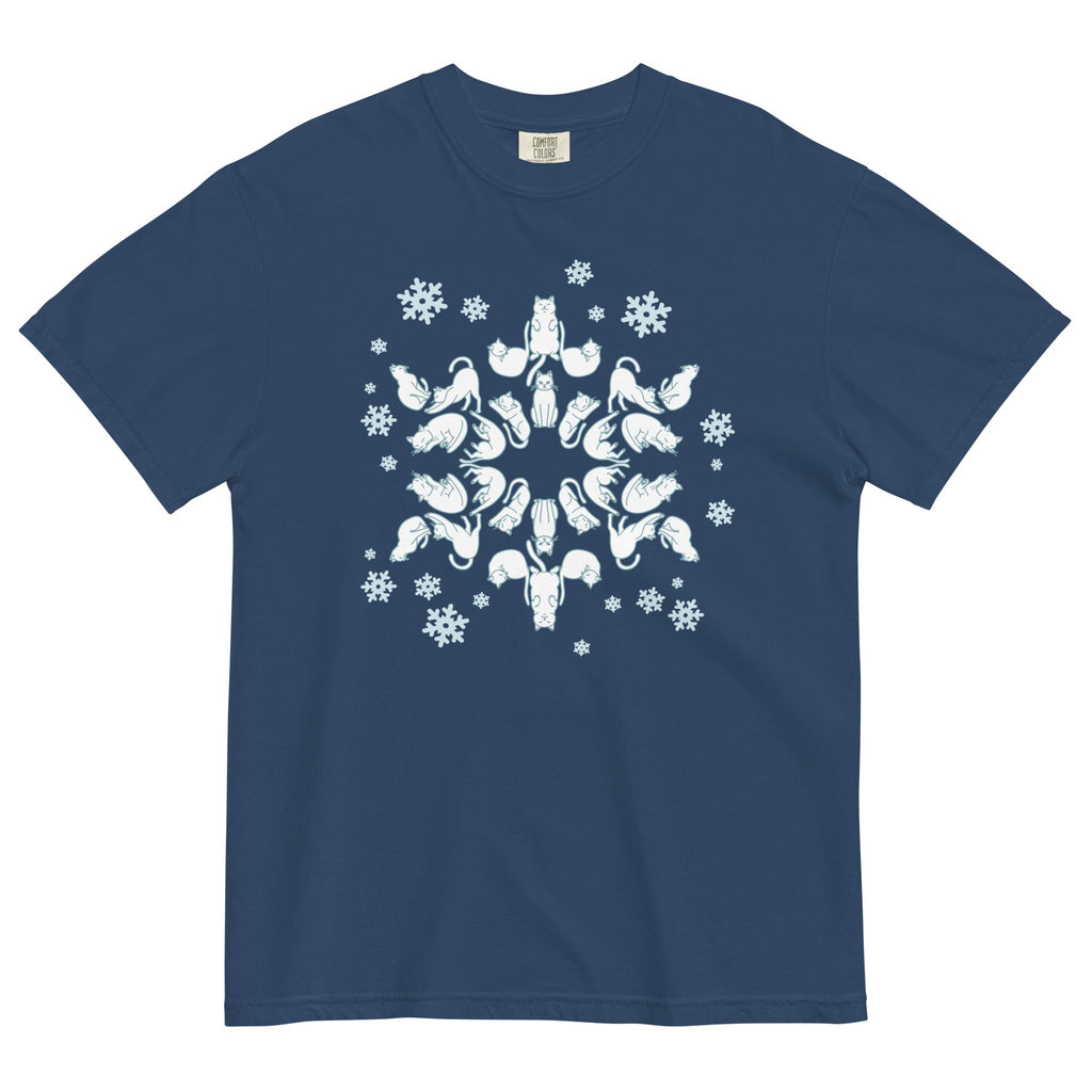 Cat Snowflake Men's Relaxed Fit Tee product image 4