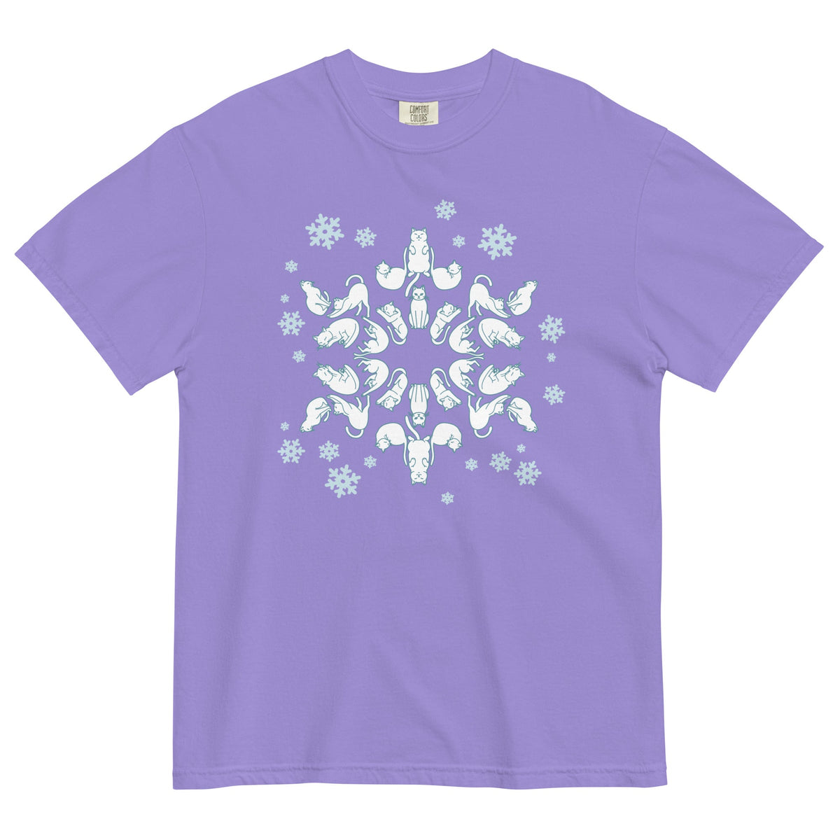 Cat Snowflake Men's Relaxed Fit Tee product image 2