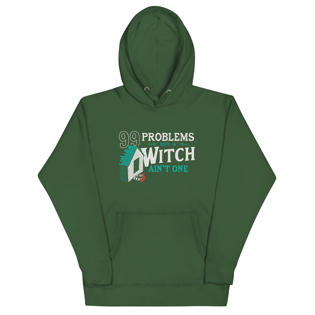99 Problems But A Witch Ain't One Unisex Hoodie product image 5
