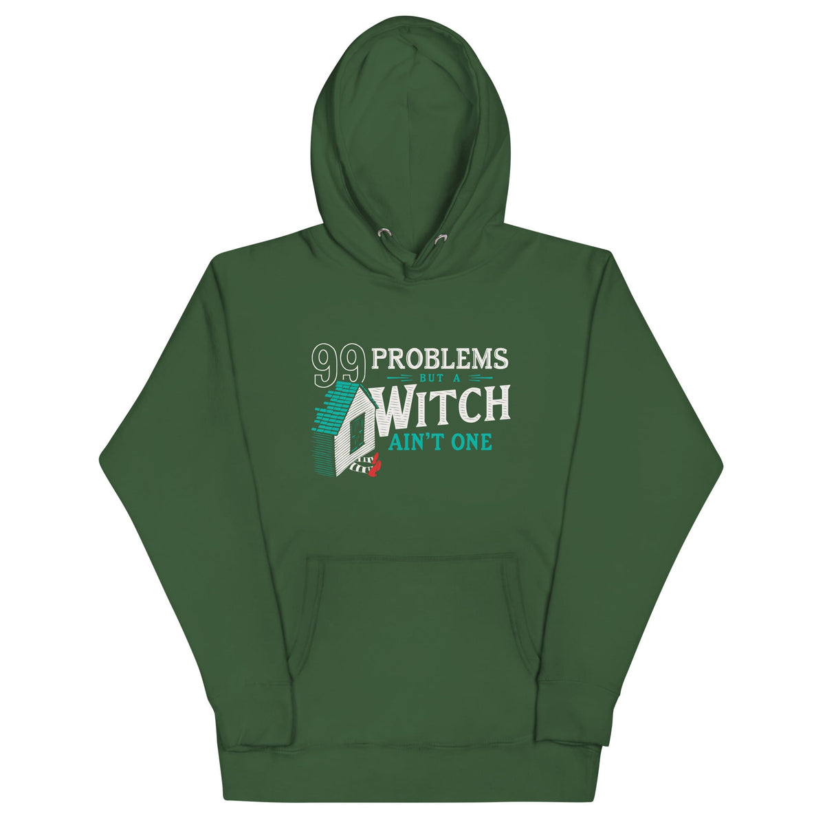 99 Problems But A Witch Ain't One Unisex Hoodie product image 5