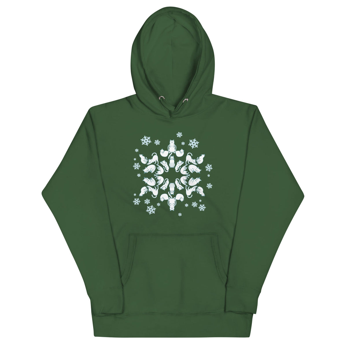Cat Snowflake Unisex Hoodie product image 6