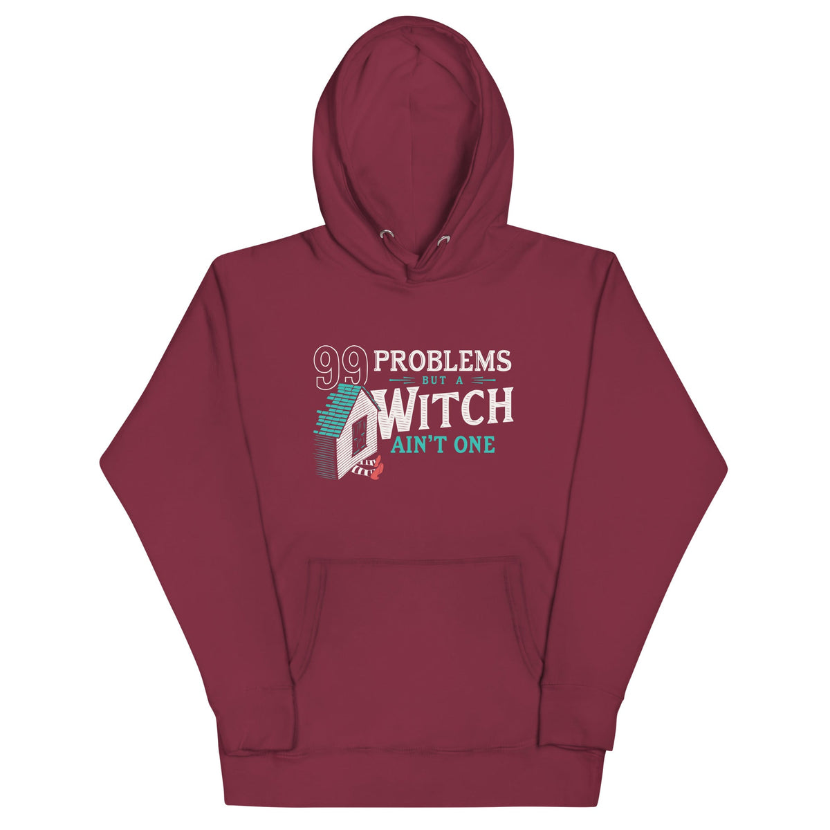 99 Problems But A Witch Ain't One Unisex Hoodie product image 3