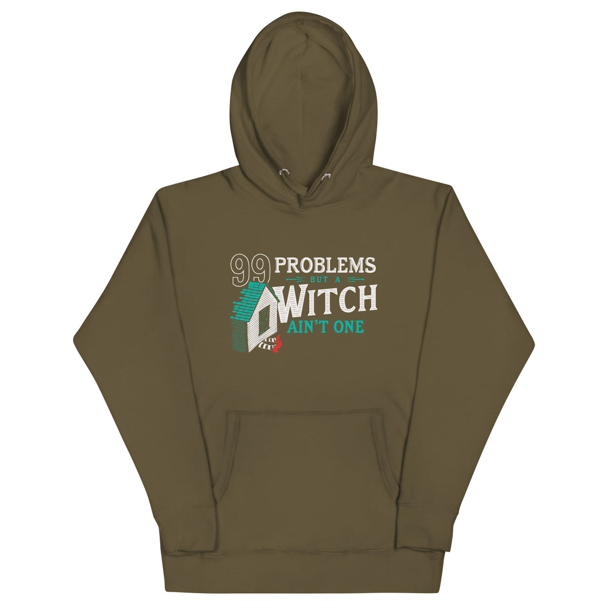 99 Problems But A Witch Ain't One Unisex Hoodie product image 6
