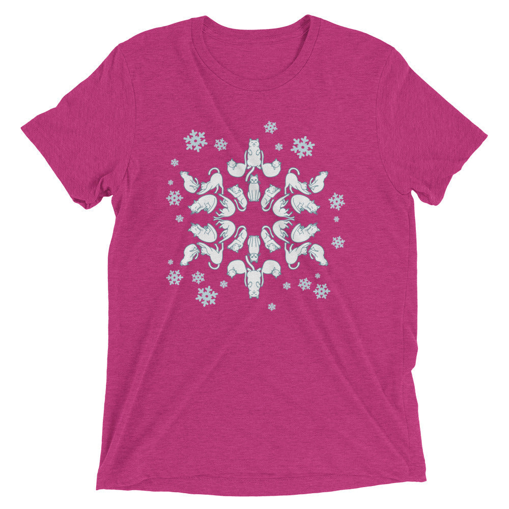 Cat Snowflake Men's Tri-Blend Tee product image 6