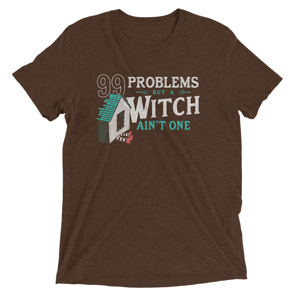 99 Problems But A Witch Ain't One Men's Tri-Blend Tee product image 3