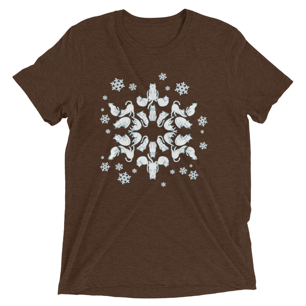Cat Snowflake Men's Tri-Blend Tee product image 4
