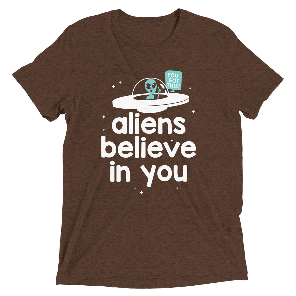 Aliens Believe In You Men's Tri-Blend Tee product image 4