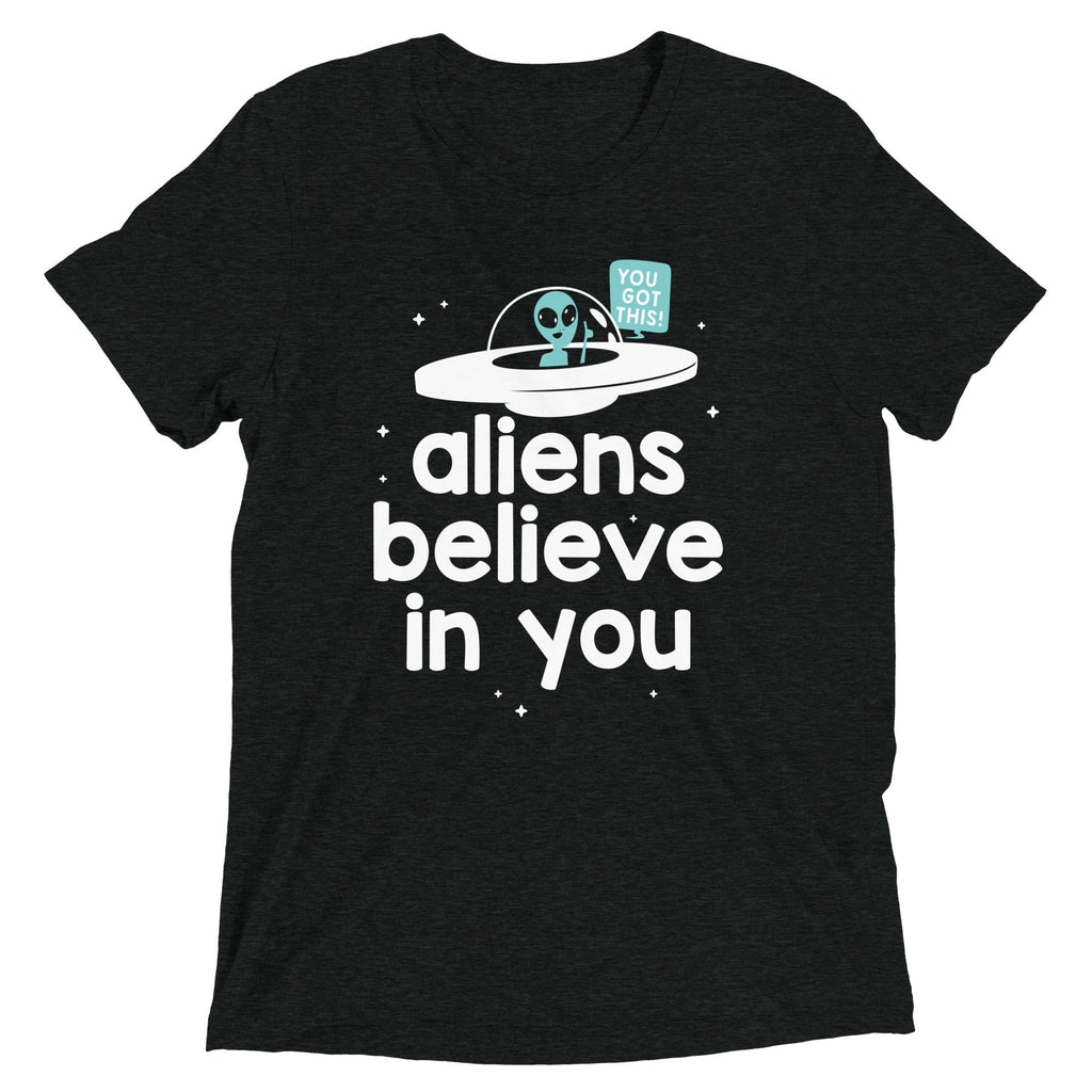 Aliens Believe In You Men's Tri-Blend Tee product image 2