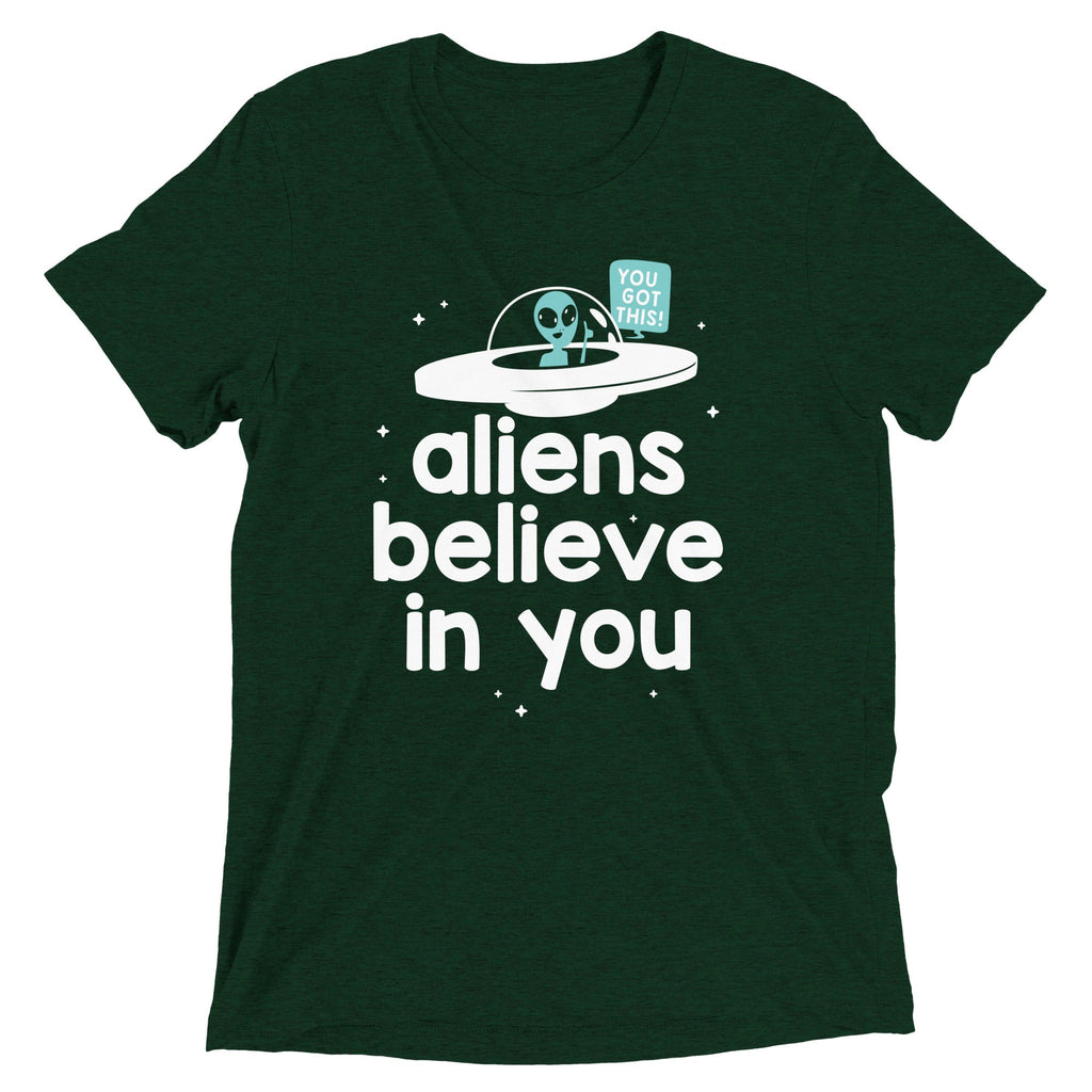 Aliens Believe In You Men's Tri-Blend Tee product image 3