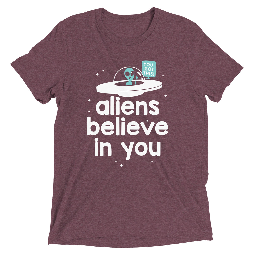 Aliens Believe In You Men's Tri-Blend Tee product image 1