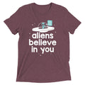 Aliens Believe In You Men's Tri-Blend Tee product image 1