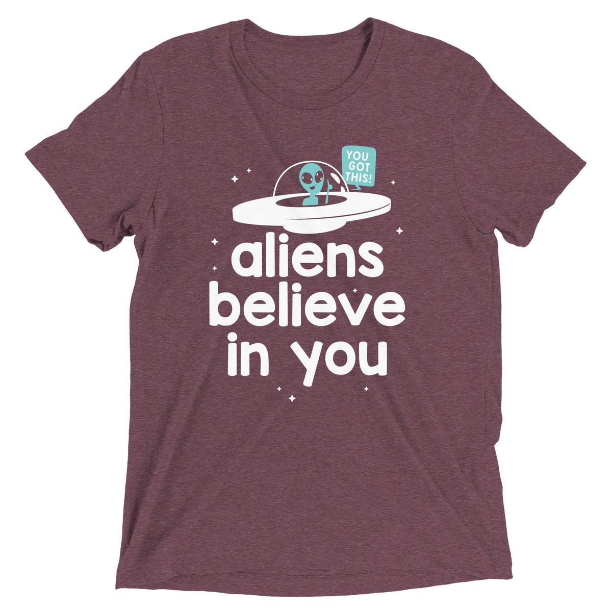 Aliens Believe In You Men's Tri-Blend Tee product image 1