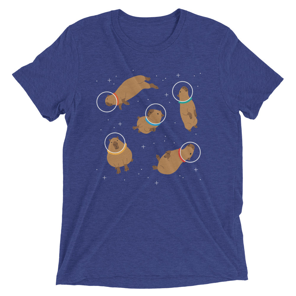 Capybaras In Space Men's Tri-Blend Tee product image 3