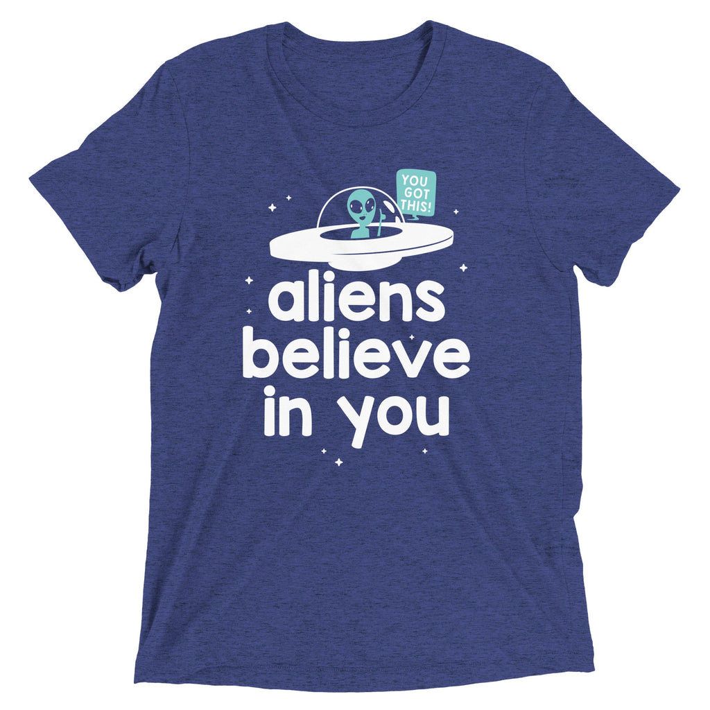 Aliens Believe In You Men's Tri-Blend Tee product image 5