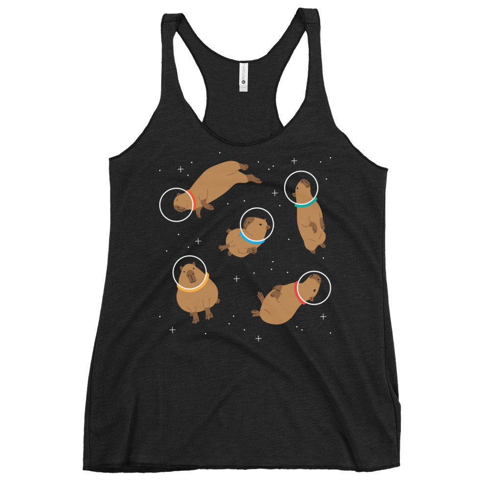 Capybaras In Space Women's Racerback Tank