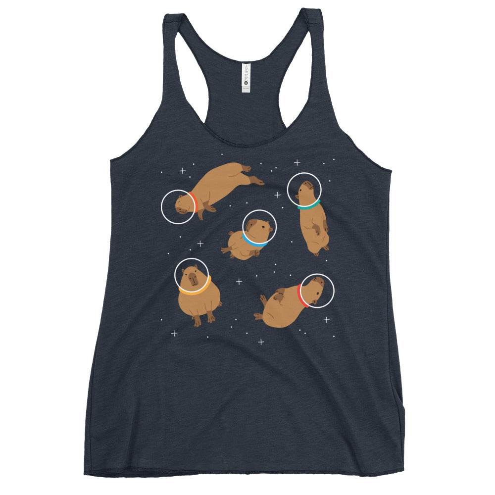 Capybaras In Space Women's Racerback Tank