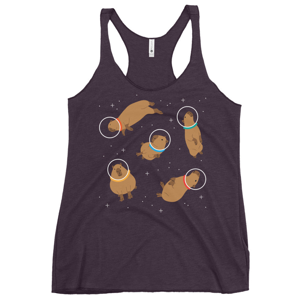 Capybaras In Space Women's Racerback Tank