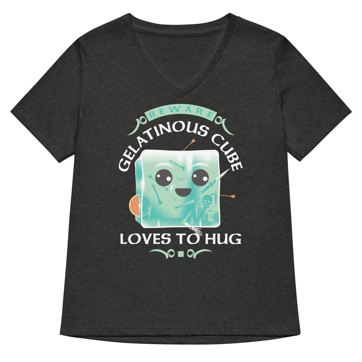 Gelatinous Cube Loves To Hug Women's V-Neck Tee product image 3