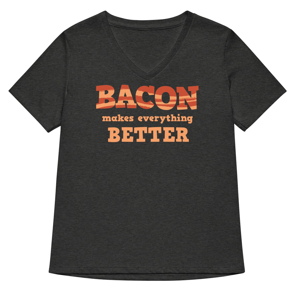Bacon Makes Everything Better Women's V-Neck Tee product image 3