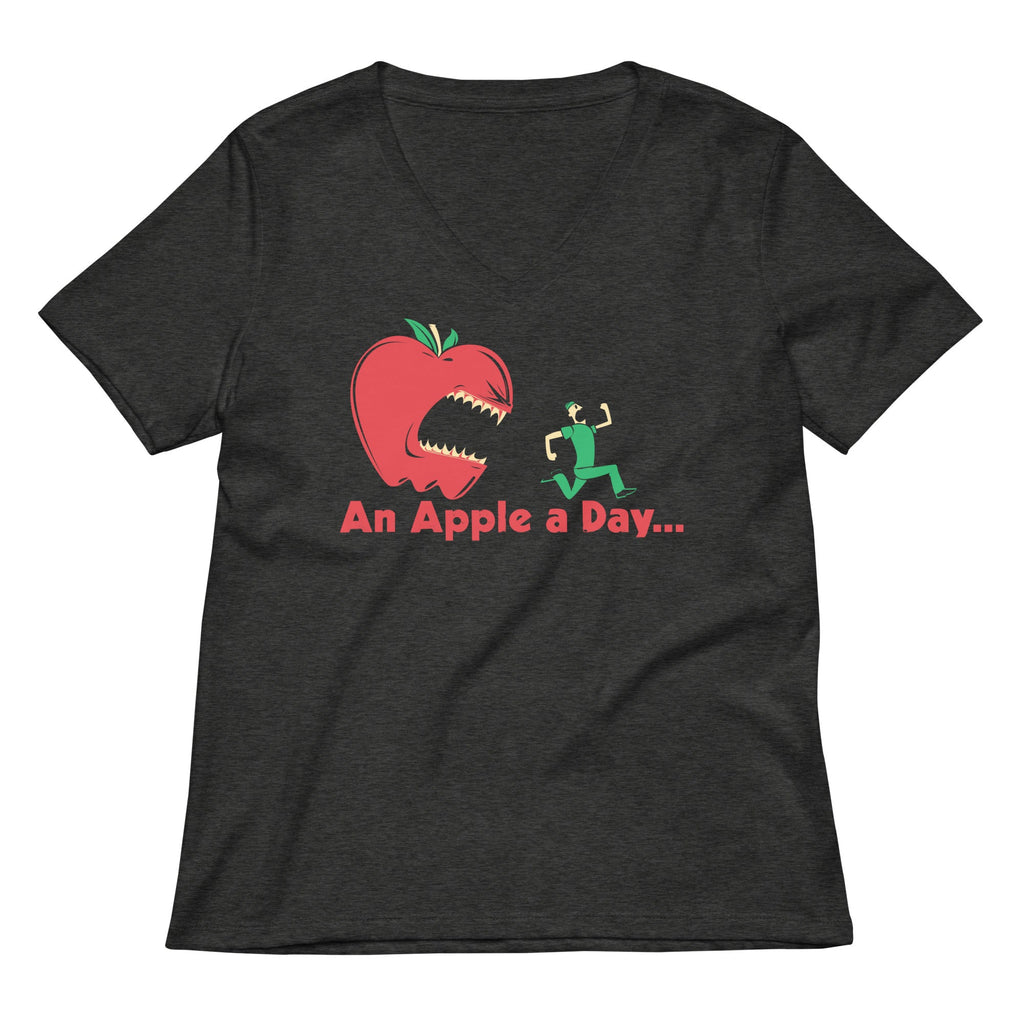 An Apple A Day... Women's V-Neck Tee product image 3