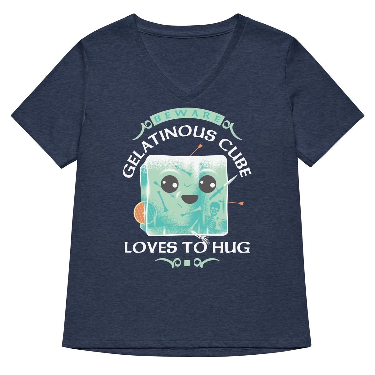 Gelatinous Cube Loves To Hug Women's V-Neck Tee product image 2