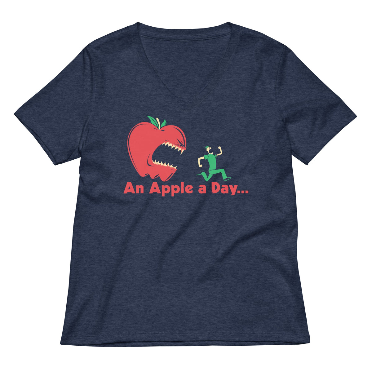 An Apple A Day... Women's V-Neck Tee product image 2