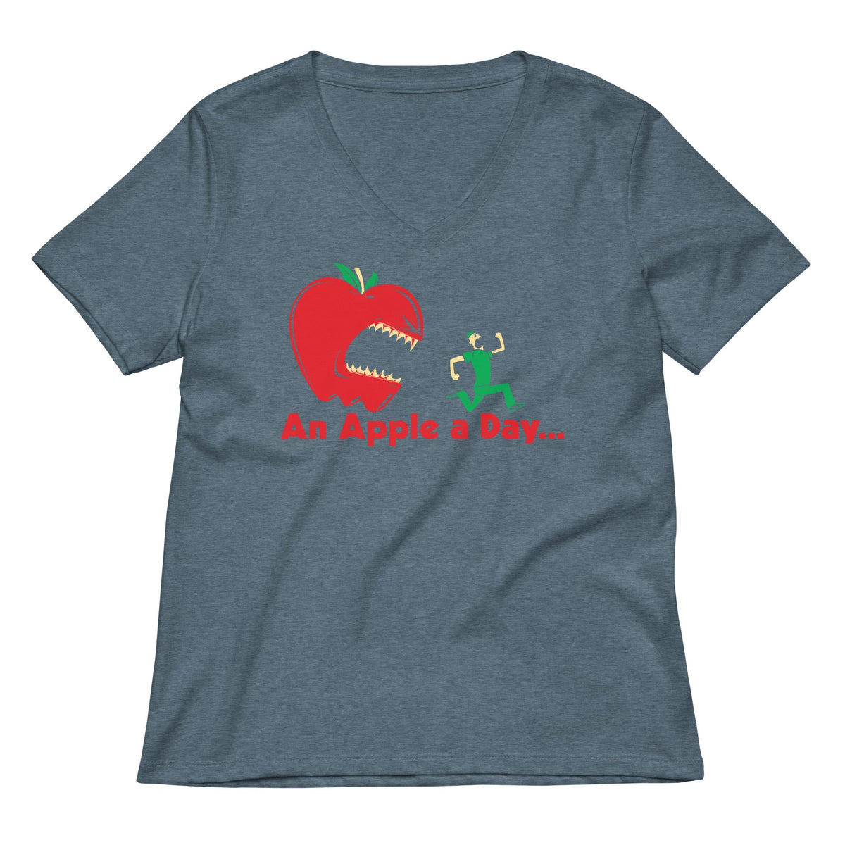 An Apple A Day... Women's V-Neck Tee product image 4