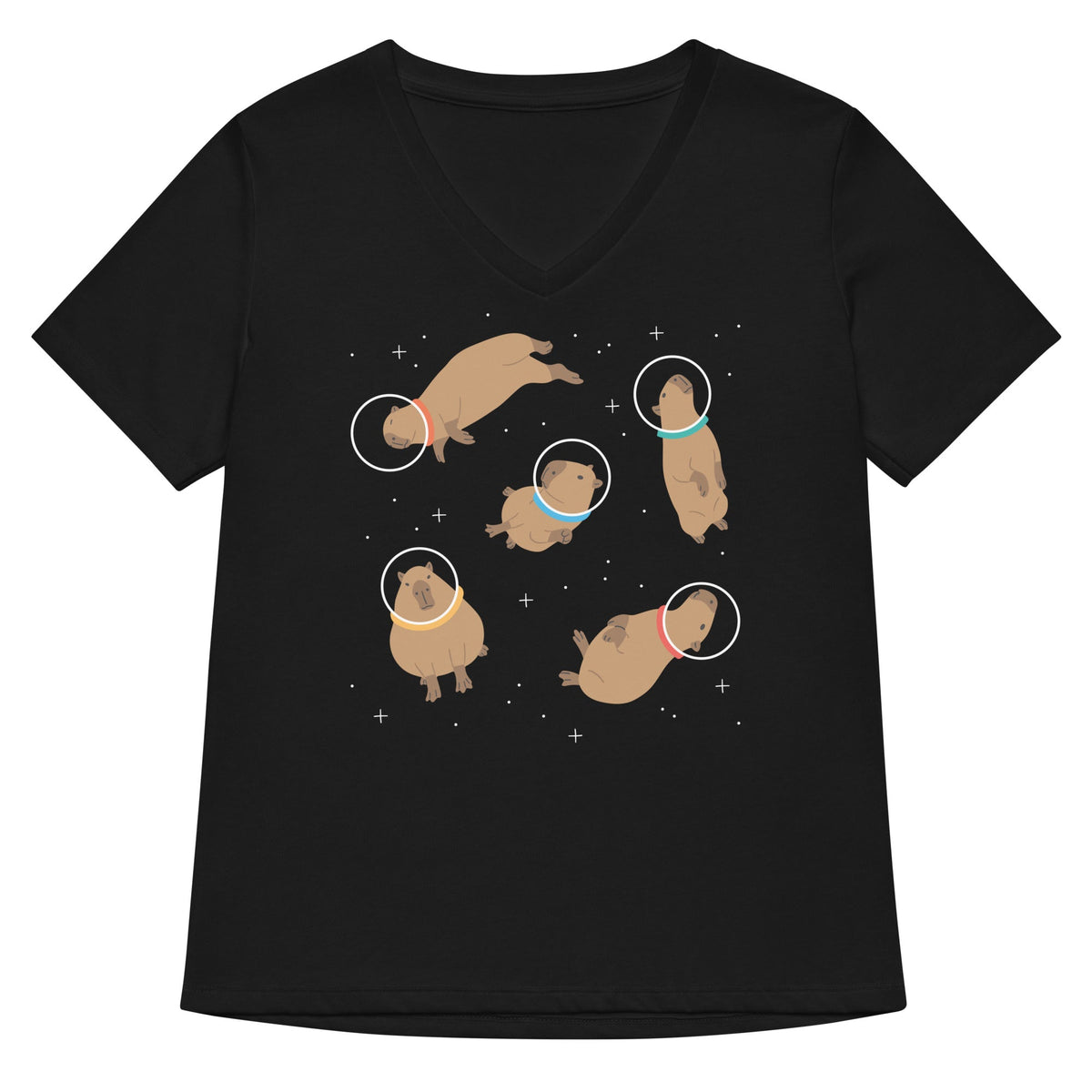 Capybaras In Space Women's V-Neck Tee product image 1