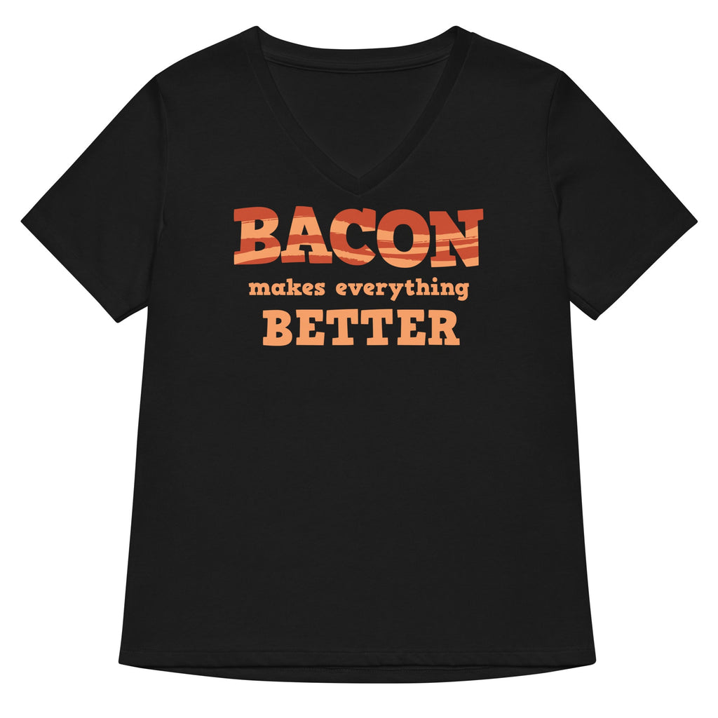 Bacon Makes Everything Better Women's V-Neck Tee product image 1