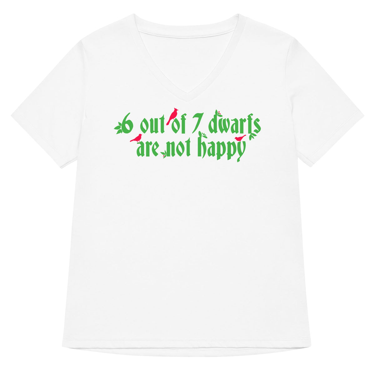 6 Out Of 7 Dwarfs Women's V-Neck Tee product image 4