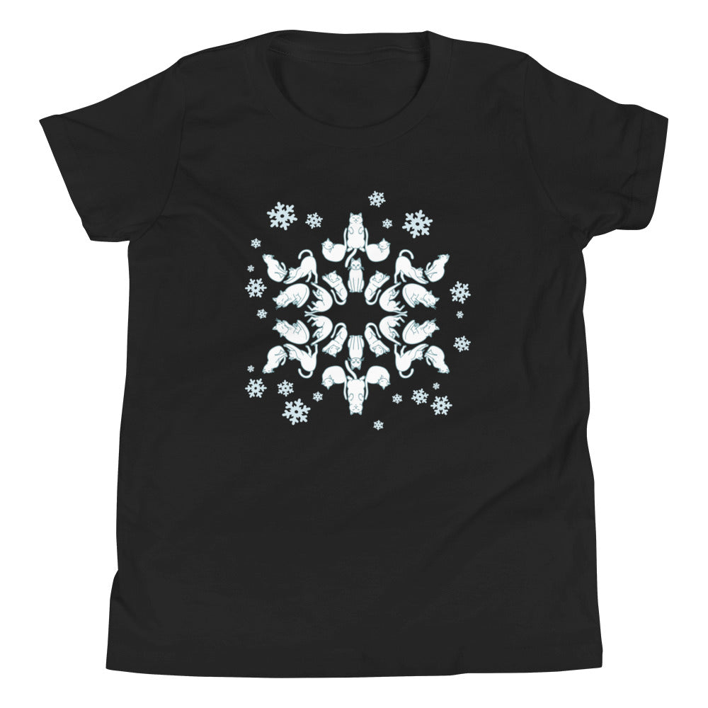 Cat Snowflake Kid's Youth Tee product image 2