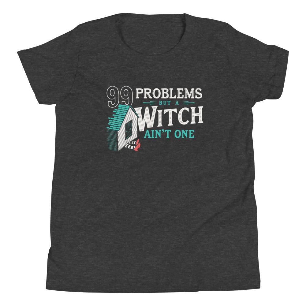99 Problems But A Witch Ain't One Kid's Youth Tee product image 4