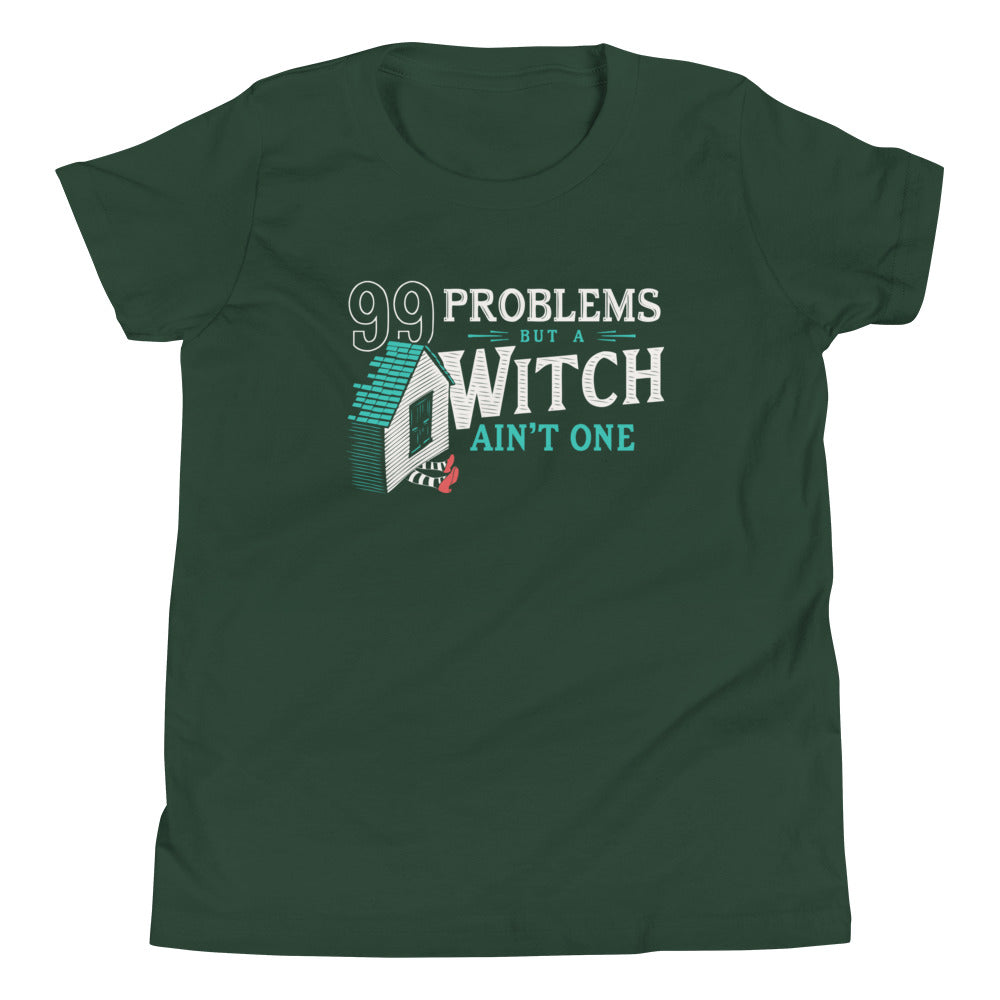99 Problems But A Witch Ain't One Kid's Youth Tee product image 3