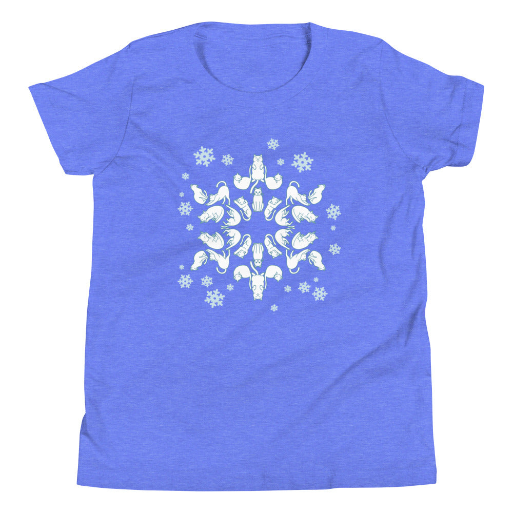 Cat Snowflake Kid's Youth Tee product image 7