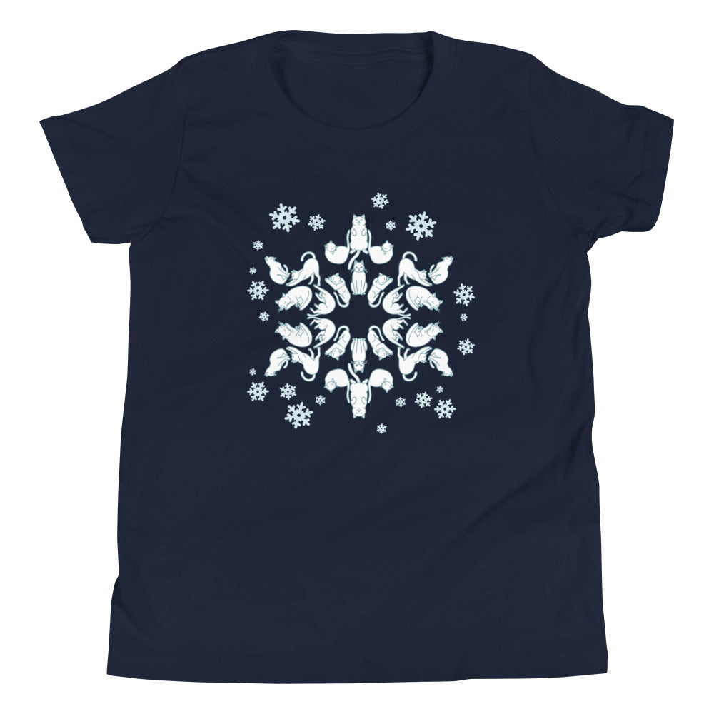 Cat Snowflake Kid's Youth Tee product image 3