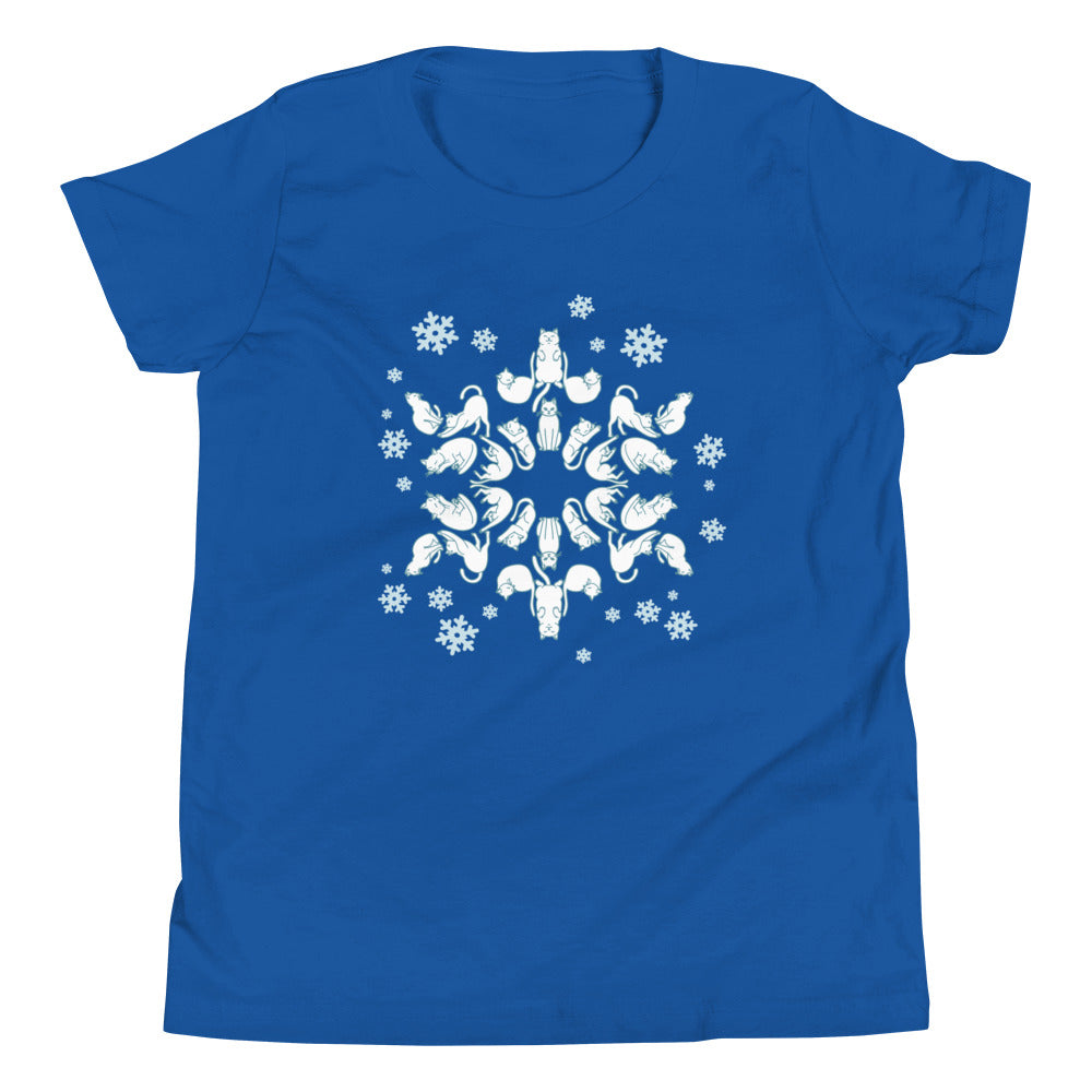 Cat Snowflake Kid's Youth Tee product image 1